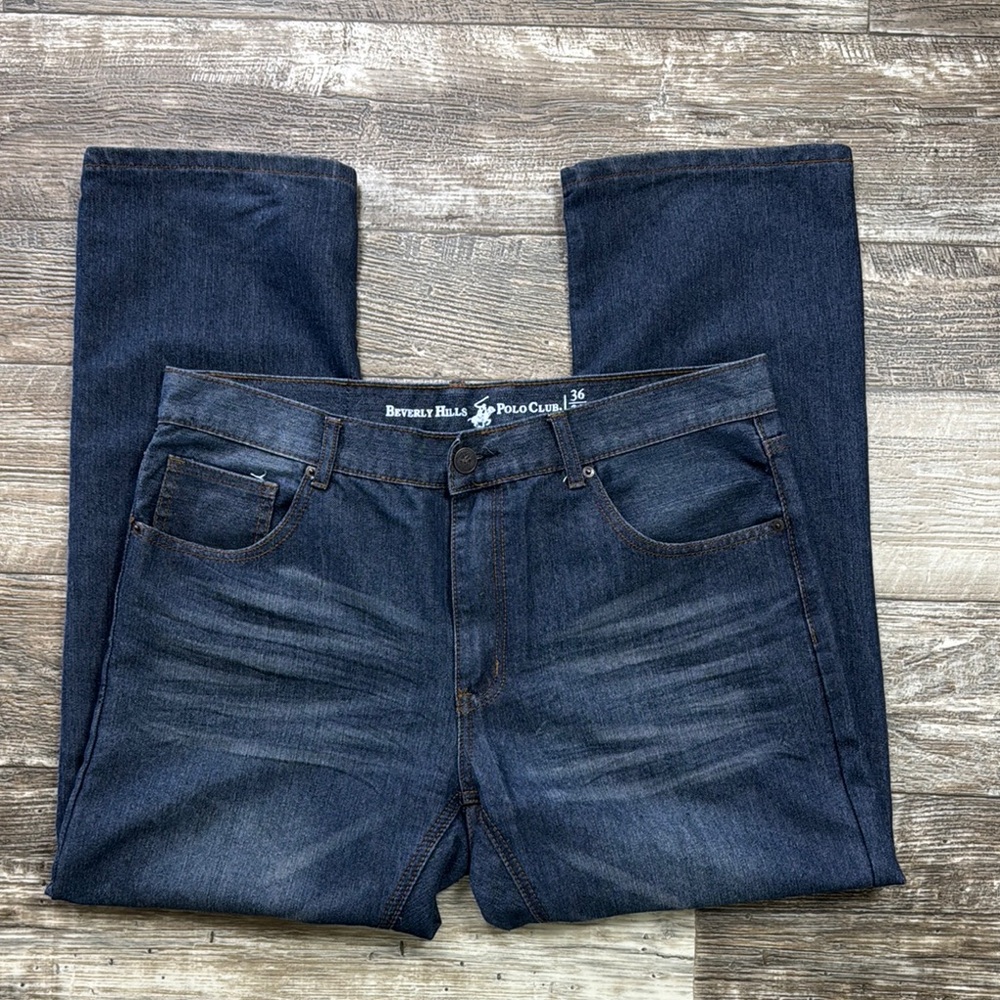 Beverly Hills Polo Club Men's Blue Jeans, 36x30